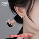 PWL999 Pure Silver Water Drop Earrings for Women Screw Twist Ear Hole Earrings 2025 New Style Versatile Wash and Sleep-Free Earrings Pair of Water Drop Earrings 999 Pure Silver
