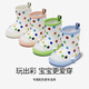
SEVEN ONLY OLINE second-generation rainbow bean shark children's rain boots girls anti-slip infant baby rain boots girls water shoes blue 15 0 inner length 15cm [foot length about 14.5 wear]