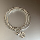 
Wu Ji versatile simple sterling silver three-layer round brand pendant bracelet bracelet light luxury niche exquisite gift for girlfriend best friend hand jewelry three-layer bracelet