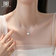 DAISY DREAMS 999 Silver Sansheng Lucky Necklace Feminine Ginkgo Leaf Pendant Clavicle Chain Chinese Valentine's Day Gift for Girlfriend and Wife 999 Silver Sansheng Apricot Necklace
