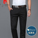 Pierre Cardin Tencel mince été pantalons décontractés pour hommes hommes droits lâches pantalons de travail d'affaires d'âge moyen pantalons de costume pantalons pour hommes 6223 noir printemps et automne 29 deux pieds deux