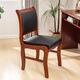 Shanwei Solid Wood Office Conference Chair Wooden Leather Training Staff Chair Before Class Study Chair Solid Wood West Leather Curved Leg Model