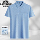 
Classic car ice silk short-sleeved T-shirt middle-aged men's lapel daddy suit 2025 summer new thin cool breathable polo shirt ice silk-9923 blue real pocket L 50/170