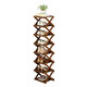 St. Persi multi-layer simple household economical telescopic shoe rack dormitory door storage rack free of installation and foldable brown 3 layers 30 (free of installation - foldable)