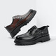 Belle Herrenschuhe Pendeln geschäftliche Lederschuhe plissierte Kuhleder-Leder bequeme dicke Sohle formelle Schuhe A1422AM4 [Vorverkauf] Braun-Single 40 (250 mm)
