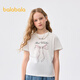 Balabala children's clothing children's short-sleeved t-shirt girls 2025 summer clothes big children quick-drying sweet tops 208225117007