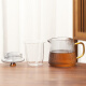 SUSHICERAMICS teapot heat-resistant glass floral teapot bubble teapot striped medium trapezoidal teapot