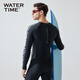 WATERTIME/Shui Chuan Men's Swimsuit Swimsuit One-piece Wetsuit Beach Pants Anti-Embarrassing Swimsuit Black Silver XL