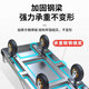 Jington Folding flatbed cart Steel plate hand truck cart cart cart cart cart cart cart cart cart cart loading and transport trailer Silver 73*48cm load capacity 1050Jin [Jin equals 0.5 kg] 4-inch TRP light tone wheel