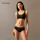 
Calvin KleinCK underwear for women two-packs comfortable, non-marking cotton crotch anti-pinch hip half-butt panties QP1049O 6XY-space black/meat color S