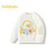 Balabala Girls Sweatshirt Sweet mignon Top Cartoon Imprimé d'automne tenue beige 10302 110cm
