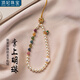 DING FEI Shijia pearl tourmaline mobile phone chain lanyard anti-lost lanyard wrist style girl bag artificial pearl pendant gift Shijia pearl mobile phone chain A21-201