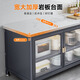 Sifang Food Kitchen Storage Rack Floor-standing Slate Cabinet Multi-layer Storage Sideboard Multifunctional Home Microwave Storage Cabinet Slate Height Adjustable Gray 3-Layer 120 Length 45 Width