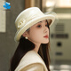 Lan Shimeng Wearing Autumn and Winter Hat Women's Wool Top Hat Warm Basin Hat Hepburn Style Fisherman Hat Elegant Fashion Flower Decoration High-end Light Luxury*White (High Quality-100% Wool) Adult Per Size (Adjustable 56-58cm)