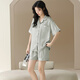 
Modal high-end ice silk pajamas for women in summer short-sleeved 2025 new large-size thin casual summer wearable suit 09M16805 M