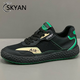 Skyanselm Leichte Luxus-Männerschuhe Sommer Neu atmungsablößere lässige Schuhe Herrenhöhen verstärken Sportschuhe Männer vielseitige Papa Schuhe Modeschuhe Männer weiß und schwarz 41