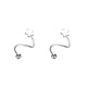 DL 1998 Fat Donglai same style platinum pt950 earrings female star earrings love ear bone nails female spring screw temperament (star-shaped) rotating earrings pair