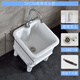 Mop pool balcony small ceramic wash mop pool mop pool household bathroom square automatic drain 36 cm manual high faucet anti-blocking
