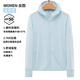 Simboo Fashion Ice Silk Sun Protection Clothing for Women and Men Outdoor Skin Windbreaker Jacket Summer Breathable Anti-UV Sports Fishing Wear 2088 Yuelan-Female M (Summer Essential)