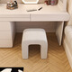 Seaworthy dressing stool, dressing table chair, bedroom light luxury and high-end dressing chair, cream style dressing chair, modern simple stool, off-white PU leather