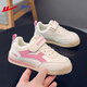 Warrior children's shoes, girls' sneakers, spring and autumn soft-soled lightweight children's sports shoes WZ(CL)-1076 m/rose 36
