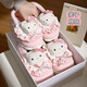 Bermuda Qingchen cotton slippers for boys and girls in autumn and winter new cute cartoon parent-child home warm furry anti-slip bag heel cotton shoes KT cat bag heel parent-child model 36-37 suitable for 35-36