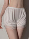 Cat Man (Miiow) Freundes-Hemd-Hemd Pyjamas Frauen Spitze hohl 2025 NEUER LOOSSER ICE Seiden Nachthemd Heimkleidung Set Weiß [Hemd] 6189 L (geeignet: 120-140jin [Jin gleich 0,5 kg])
