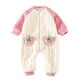 Girls sleeping bag one-piece coral winter thickened double layer baby autumn and winter children's flannel winter pajamas strawberry pink 90