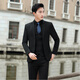 Playboy suit men's jacket top young Korean style slim business casual formal wear wedding groomsmen's suit men single button wine red [suit + pants] give tie S