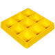 Metamin-Vier-Gitter-Sechs-Grid-Plattenteller Imitation Porzellan Neun Grid Snack Platte Werbe Kunststoff Heißtopf Grill Snack LB 4884 Gelb