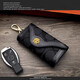 COOLKI KANGAROO BANDA BAJA BAJA DE CAKE COWHIDE Men and Women Cadena de llave Men y mujeres Oxford CAR Bag Key Color marrón (Bolsa de lona de patrón circular)