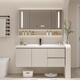 ORODEN 2025 crema Cerámica Integrada Basin Gabinete de baño Combinación de lavabo de lavado de lavado de lavavajillas