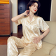 Le nouveau pyjamas de soie de Victoria Sexe et pratique Pyjamas nude pour femmes pour femmes en été Short 695 # peinture à trois pièces M (recommandée 80-100jin [Jin est égal à 0,5 kg]))