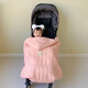 CLCEY children's cloak autumn and winter windproof blanket stroller cover blanket baby baby bag waist stool windproof baby cloak warm and thickened yellow 85*80cm