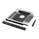 Liantuo 12.7mm notebook optical drive slot SATA hard drive bracket hard drive bracket black + silver (suitable for SSD solid state drive Z105