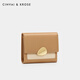 Sitio web oficial de Cinvaikrose Small C/K Short Willet for Women Fashion Genuine Leather Small Willet 2025 Nueva billetera de billetera múltiple ultra delgada Color de albaricoque