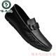 Zapatos de hombres de lujo de Woodpecker Light Luxury, zapatos de frijoles, zapatos de cuero casuales para hombres de verano para hombres, mocasines de negocios de moda y versátiles, HD07 42 negro, pequeño (por favor, tome una talla más grande)