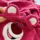 DisneyBaby children's bath towel set baby coral velvet wrap bath towel two-piece set 70*140cm Strawberry Bear-Red