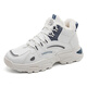 Fanshilin Schuhe Herrenschuhe 2025 Neue Frühlingssportschuhe Herren-Netz atmungsaktives lässiges Papa Schuhe Sommer Height-verstärkte weiße Schuhe Blau [Hinzufügen von Samt, um warm zu halten] High-Top/9902 39 [Standard Sportcode]