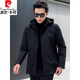 皮尔卡丹（pierre cardin）新款海宁皮草派克服男貂内胆皮毛一体男士短款貂皮大衣厚外套冬季 黑色-B款【貂皮内胆】 M 170【适合100-120斤】