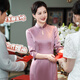 温弥喜婆婆装春夏喜婆婆婚宴装醋酸粉红色旗袍裙2025新款五一结婚妈妈 9712酒红色七分袖 2XL 建议115斤-125斤