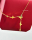 Congye's new 18.K butterfly tassel necklace for the fugitive princess sterling silver gold plated clavicle chain personalized fashion gift new 18K gold butterfly tassel necklace three butterflies