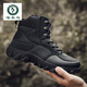 Woodpecker Large Size Martin Boots Men's Shoes Breathable Tactical Boots Outdoor Hiking Wear-resistant Training Combat Boots High Top Boots Black 42