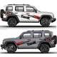 Tucker is suitable for tank 300 latte art body car stickers off-road car paper personalized color strips modified stickers decorative waist style 3 black stickers ordinary material mud dots
