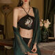 Sexy emotional transparent Retro Bauchband Phoenix Sexy Hanfu Uniform Pyjama Pure Passion Set Zimt rot + Bauchband One Size (80120)