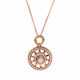 Muqian HV sunflower necklace for women.K rose gold round compass clavicle chain sterling silver diamond ferris wheel pendant trendy Gats sunflower necklace silver series