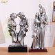 Familie von vier Ornamenten für Familie von drei schwangeren Frauen Geburtstagsgeschenke für Frau und Ehemann Neugeborene Souvenir Hochzeitstag Lehrer Tag Lehrer Praktische Lehrerin 15935 Silber + Schriftzug