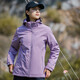 西域骆驼（VANCAMEL）加绒风衣男女休闲短外套加厚工装夹克软壳登山服保暖单层冲锋衣冬 9930S香芋紫-女【纯色】 XL