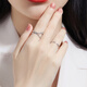 Lukfook Jewelry Platinum 950 wavy platinum ring tail ring closed ring price No. 11 - about 1.00 grams