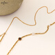 Evely Evely Evely Double Pearle Metal Metal Checklace Light Gold 43cm